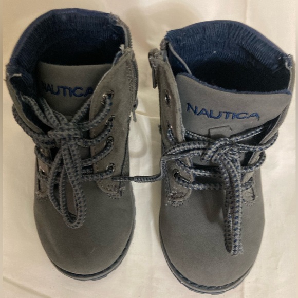 Toddler NAUTICA Booties Size 6T Grey EUC - Picture 3 of 7
